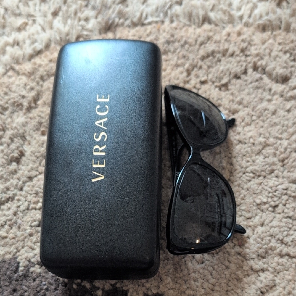 Versace Black Sunglasses with Elegant Case